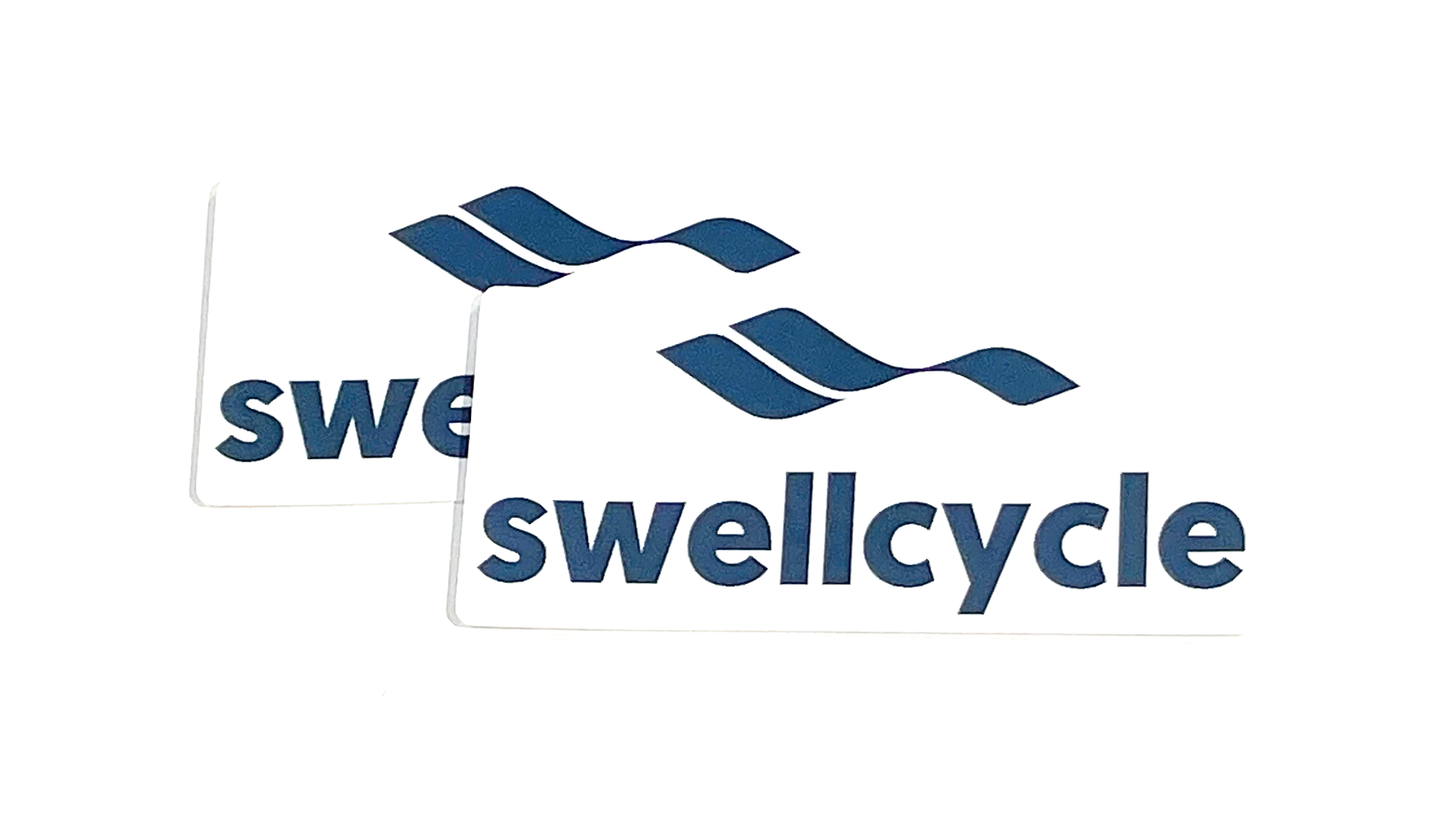 Swellcycle Logo White Vinyl Sticker